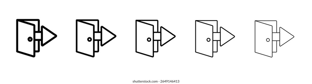 ícone de saída logotipo de contorno de vetor simples