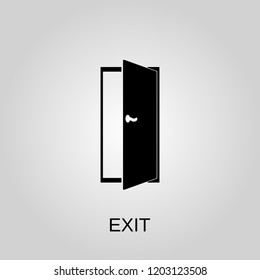 Exit icon. Exit symbol. Flat design. Stock - Vector illustration.