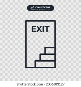 exit icon symbol template for graphic and web design collection logo vector illustration