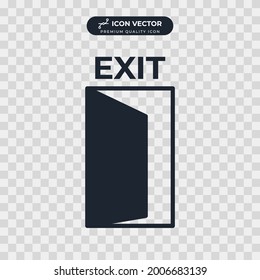 exit icon symbol template for graphic and web design collection logo vector illustration