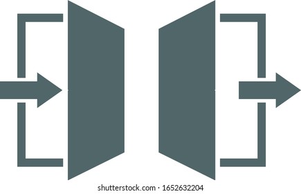 Exit icon. Exit symbol. Vector illustration