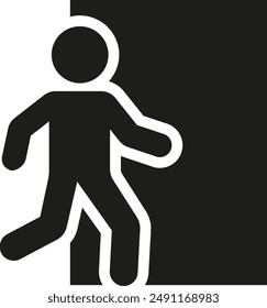 Exit icon  Exit symbol.Emergency exit sign. Evacuation symbol . Vector