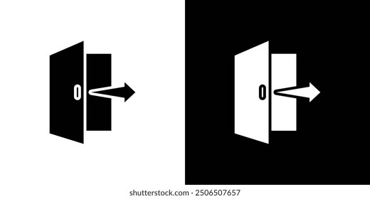 Exit icon Thin line illustration set