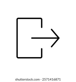 Exit icon Thin line vector