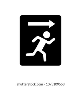 Exit Icon in trendy flat style isolated on white background. Leave symbol for your web site design, logo, app, UI. Vector illustration.