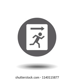 Exit Icon in trendy flat style isolated on white background. Leave symbol for your web site design, logo, app, UI. Vector illustration.