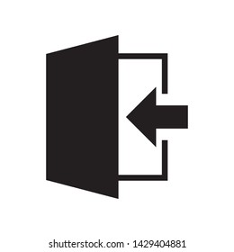 Exit icon in trendy flat style design. Vector graphic illustration. Suitable for website design, logo, app, and ui. EPS 10.