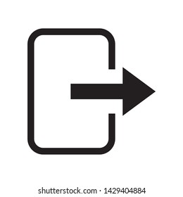 Exit icon in trendy flat style design. Vector graphic illustration. Suitable for website design, logo, app, and ui. EPS 10.