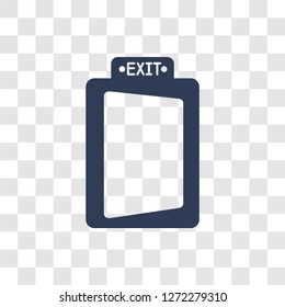 Exit icon. Trendy Exit logo concept on transparent background from Hotel and Restaurant collection
