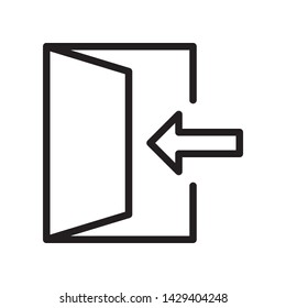 Exit icon in trendy outline style design. Vector graphic illustration. Suitable for website design, logo, app, and ui. Editable vector stroke. EPS 10.