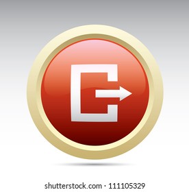 Exit icon. Vector