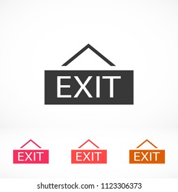 exit icon vector