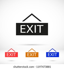 exit icon vector