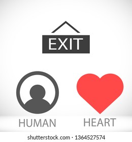 exit icon vector