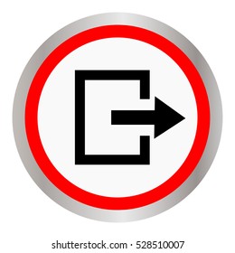 Exit icon. Vector.