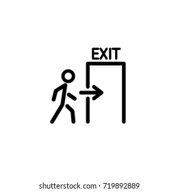 Exit icon vector