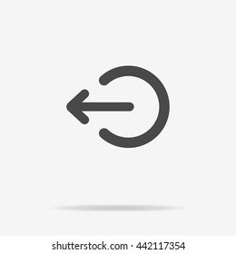 Exit icon. Vector concept illustration for design.