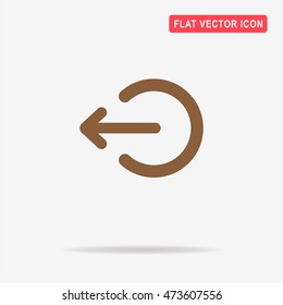 Exit icon. Vector concept illustration for design.