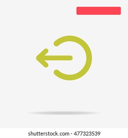 Exit icon. Vector concept illustration for design.