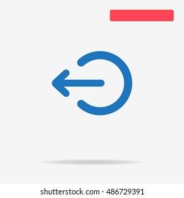 Exit icon. Vector concept illustration for design.
