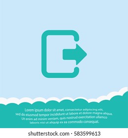 Exit  icon. Vector design.