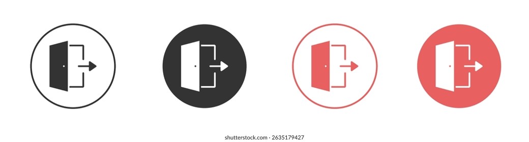 Exit icon vector design template simple and clean style