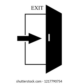 Exit icon vector, door - entrance isolated vector icon
