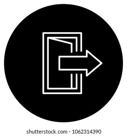 Exit icon. Vector illustration