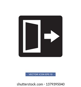 exit icon vector illustration
