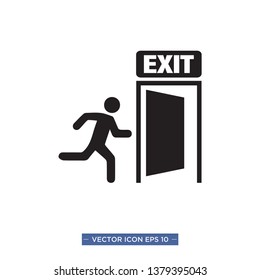 exit icon vector illustration