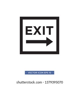 exit icon vector illustration