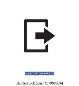 exit icon vector illustration