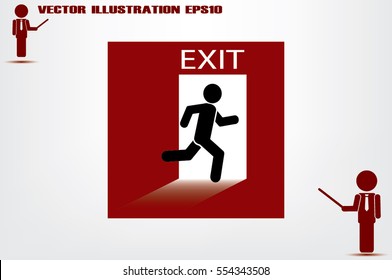 exit icon vector illustration.