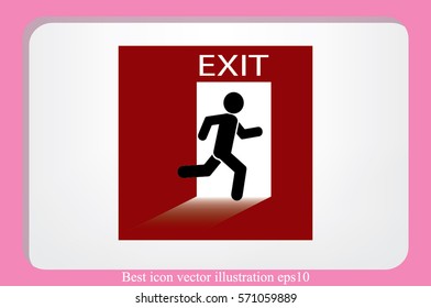 exit icon vector illustration.