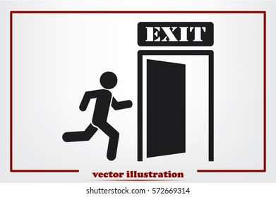 exit icon vector illustration.