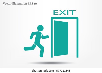 exit icon vector illustration.