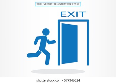 exit icon vector illustration.