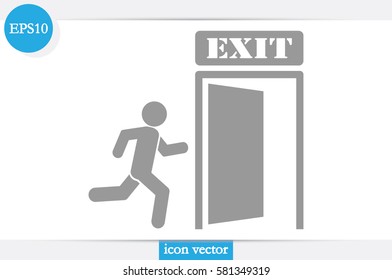 exit icon vector illustration.