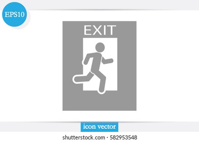 exit icon vector illustration.