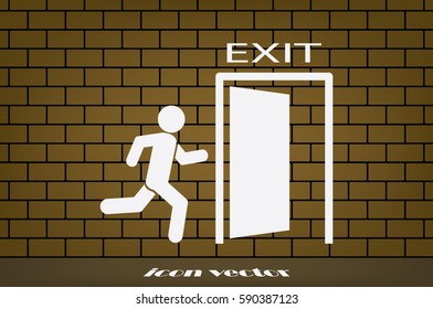 exit icon vector illustration.