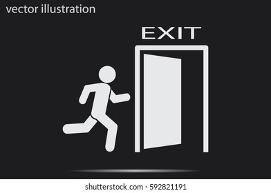 exit icon vector illustration.