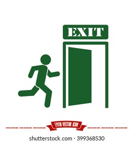 exit icon vector illustration eps10.