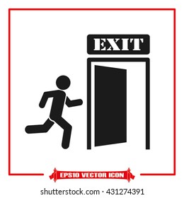 exit icon vector illustration eps10