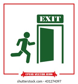 exit icon vector illustration eps10