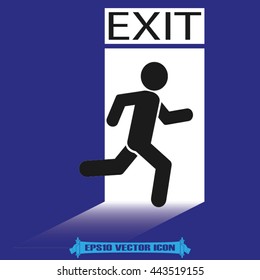 exit icon vector illustration eps10.