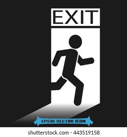 exit icon vector illustration eps10.