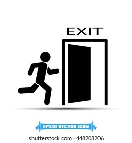 exit icon vector illustration eps10.