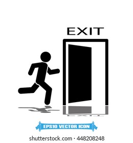 exit icon vector illustration eps10.