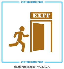 exit icon vector illustration eps10.