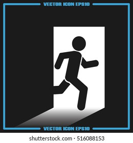 exit icon vector illustration eps10.
